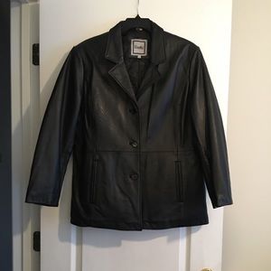 Excelled Collection Leather Coat